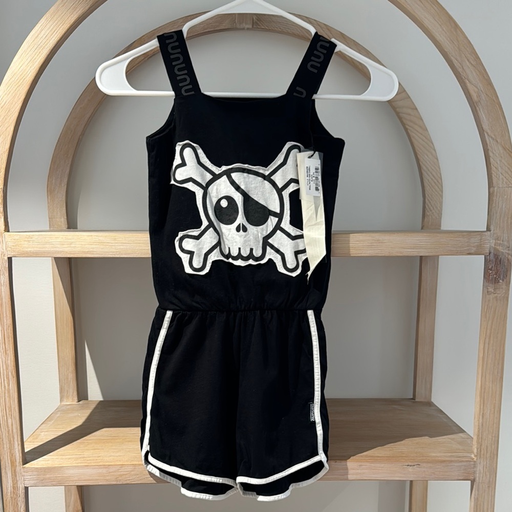 Nununu Black Skull Romper